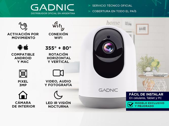 Kit x2 Cámaras de Seguridad Gadnic IP Motorizada 3MP Full HD Visión Nocturna - 1