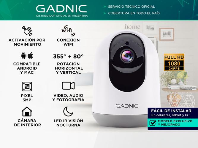 Cámara de Seguridad Gadnic IP Motorizada 3MP Full HD Visión Nocturna Usado - 1