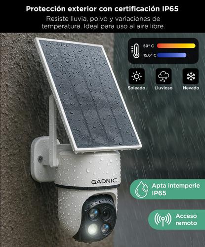Cámara de Seguridad Solar Gadnic Lente Dual IP65 FullHD  - 2