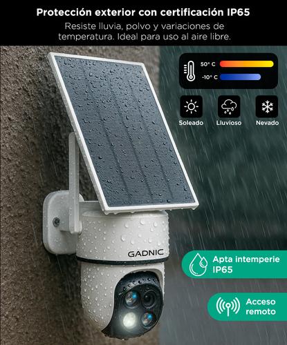Cámara de Seguridad Solar Gadnic Lente Dual IP65 FullHD  - 2