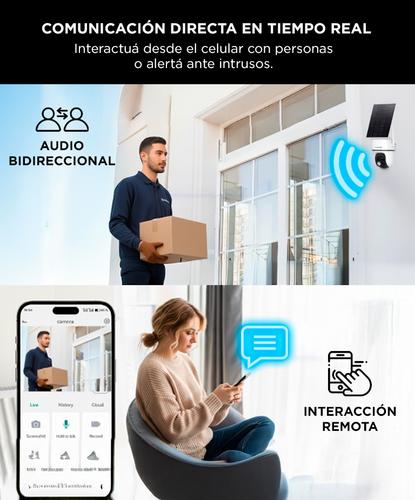 Cámara de Seguridad Solar Gadnic Lente Dual IP65 FullHD  - 4