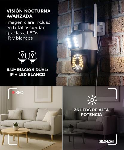 Cámara De Seguridad Gadnic S-Cam Full HD 3MP Control Por App Visión Nocturna IR Color - 3