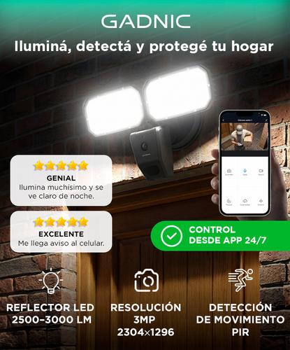 Cámara De Seguridad Con Reflector Gadnic L-Cam Full HD 3MP Control Por App Visión Nocturna - 1