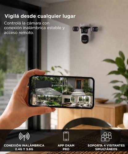 Cámara de Seguridad Gadnic WiFi BT con Control Desde App 1080P 4 Lentes Exterior  - 2