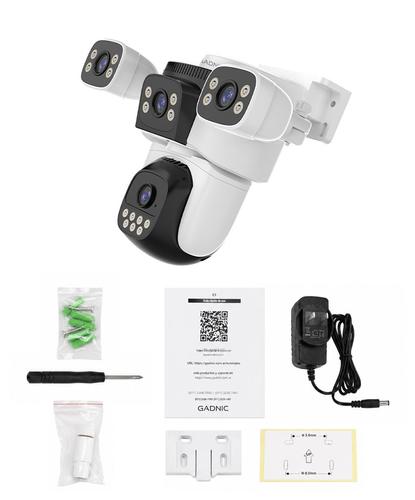 Cámara de Seguridad Gadnic WiFi BT con Control Desde App 1080P 4 Lentes Exterior  - 6