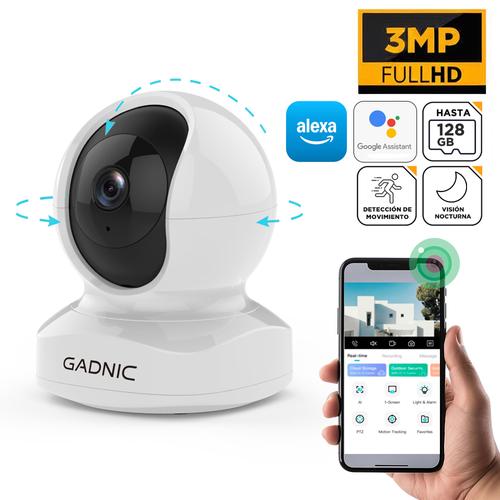 Cámara De Seguridad Gadnic SX9-Pro WiFi Interior Visión Nocturna 360 Control Por App Full HD 3MP - 0