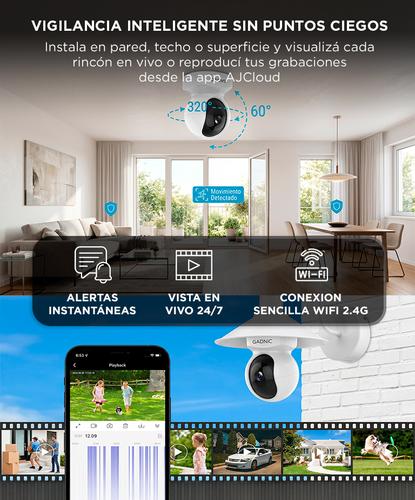 Cámara De Seguridad Gadnic SX9-Pro WiFi Interior Visión Nocturna 360 Control Por App Full HD 3MP Outlet - 2