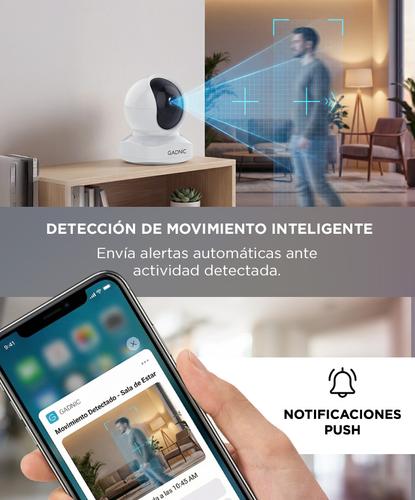 Cámara De Seguridad Gadnic SX9-Pro WiFi Interior Visión Nocturna 360 Control Por App Full HD 3MP - 4