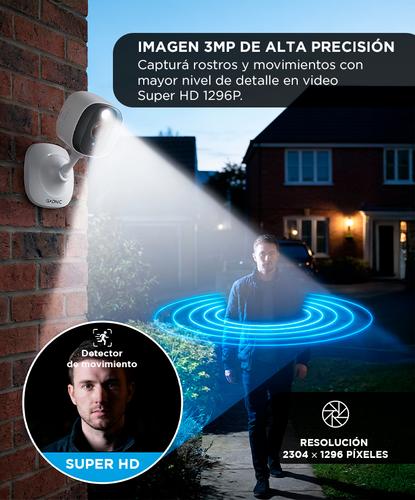 Cámara de Seguridad WiFi Gadnic Mini-G 2K Exterior  Interior Audio Bidireccional 3MP Visión Nocturna Ip65 - 2