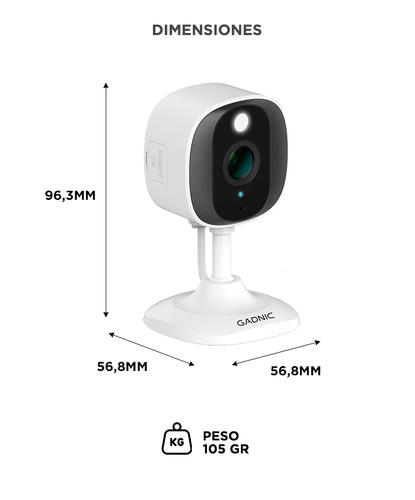 Cámara de Seguridad WiFi Gadnic Mini-G 2K Exterior  Interior Audio Bidireccional 3MP Visión Nocturna Ip65 - 5