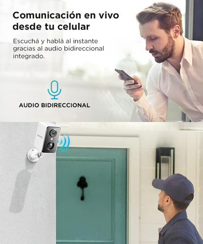 Camara Seguridad Gadnic Wifi Interior Exterior Full HD 1296P Vision Nocturna Audio Bidireccional App AJ Cloud IP65 - 2