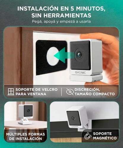 Cámara de seguridad Gadnic Wifi 3MP Mini Interior Ventana Full HD Visión Nocturna - 2