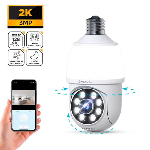 Cámara de Seguridad WiFi Gadnic Lámpara 360° 3MP  - 0