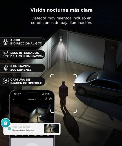 Cámara de Seguridad WiFi Gadnic Lámpara 360° 3MP  - 4