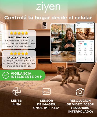 Cámara De Seguridad Ziyen ZX9 De Interior WiFi Full HD Visión Nocturna A Color  - 1