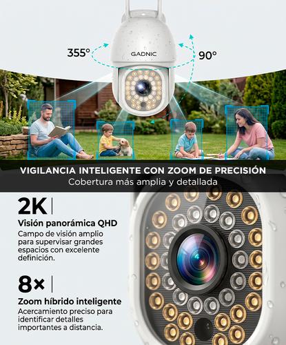 Cámara de Seguridad Gadnic DM200W-Pro Exterior Domo Full HD Visión Nocturna Color 36 Leds Outlet - 5