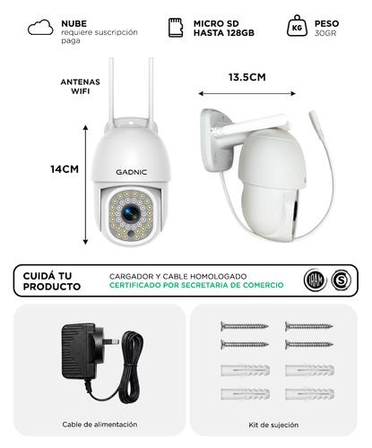 Cámara de Seguridad Gadnic DM200W-Pro Exterior Domo Full HD Visión Nocturna Color 36 Leds - 6