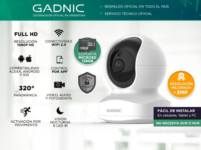 Camara de Seguridad Gadnic 636PRO IP WiFi 1080P HD - 1