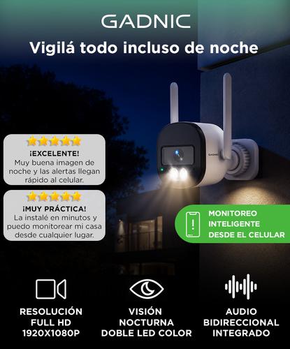 Cámara Seguridad Exterior Gadnic Wifi 2MP Doble LED Nocturno  - 1