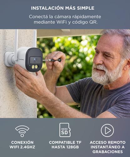 Cámara Seguridad Exterior Gadnic Wifi 2MP Doble LED Nocturno  - 3