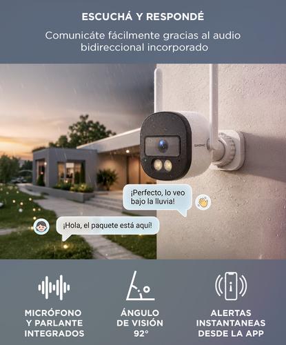 Cámara Seguridad Exterior Gadnic Wifi 2MP Doble LED Nocturno  - 4