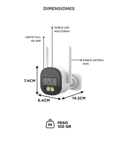 Cámara Seguridad Exterior Gadnic Wifi 2MP Doble LED Nocturno  - 5