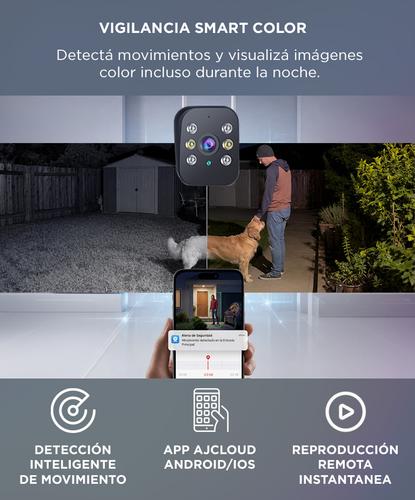 Cámara Seguridad Exterior Gadnic WiFi 1080P 6 Leds Visión Nocturna a Color - 2