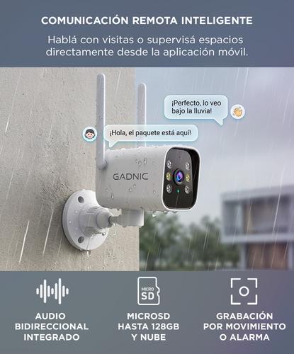 Cámara Seguridad Exterior Gadnic WiFi 1080P 6 Leds Visión Nocturna a Color - 3