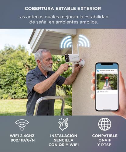 Cámara Seguridad Exterior Gadnic WiFi 1080P 6 Leds Visión Nocturna a Color - 4