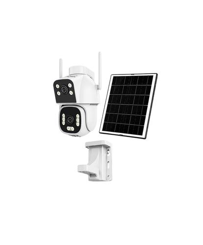 Camara De Seguridad Solar Gadnic WiFi 3MP Doble Lente PTZ Giro 355 Grados Vision Nocturna Dual Audio Bidireccional Bateria 16000 mAh Panel Solar App ICSee Compatible Android iOS - 6