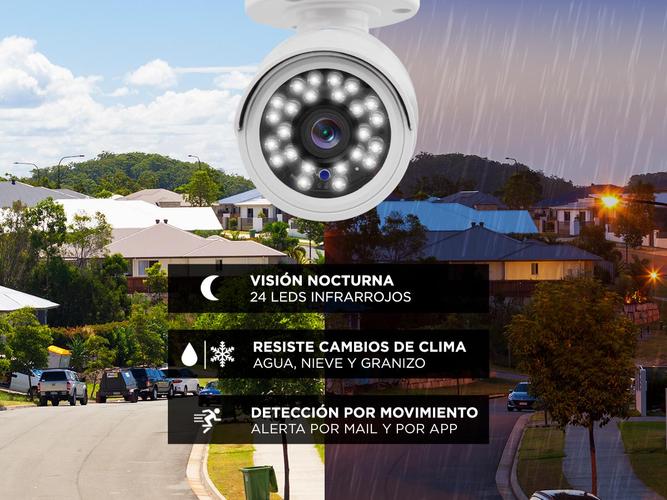 Cámara De Seguridad Gadnic Bullet IP CCTV Hd 720P Visión Nocturna Incluye Cable BNC Video DVR - 2