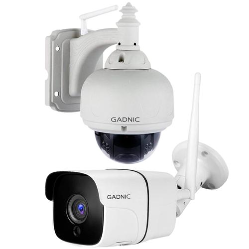 Cámaras de Seguridad Gadnic Kit x 2 WiFi IP Exterior / Interior Bullet + Domo Motorizado - 0