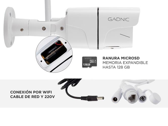 Kit Camaras de Seguridad Gadnic IP Wifi Exterior x2 - 4