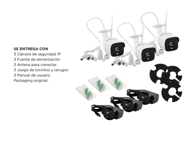 Kit Camaras de Seguridad Gadnic IP Wifi Exterior x3 - 5
