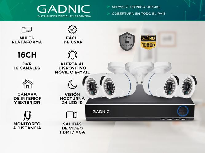 Kit DVR 16 Canales  16 Cámaras Interior  Exterior IP CCTV Visión Nocturna - 1