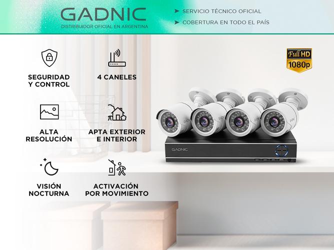 Cámaras de Seguridad PK1100  DVR Gadnic x4 Interior  Exterior IP CCTV Visión Nocturna - 1