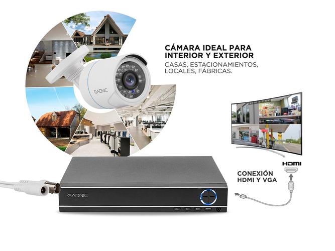 Cámaras de Seguridad PK1100  DVR Gadnic x4 Interior  Exterior IP CCTV Visión Nocturna - 4
