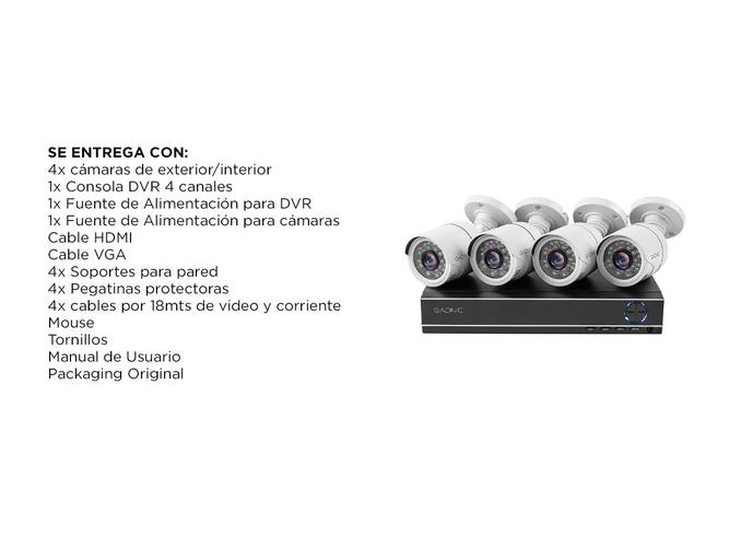 Cámaras de Seguridad PK1100  DVR Gadnic x4 Interior  Exterior IP CCTV Visión Nocturna - 6