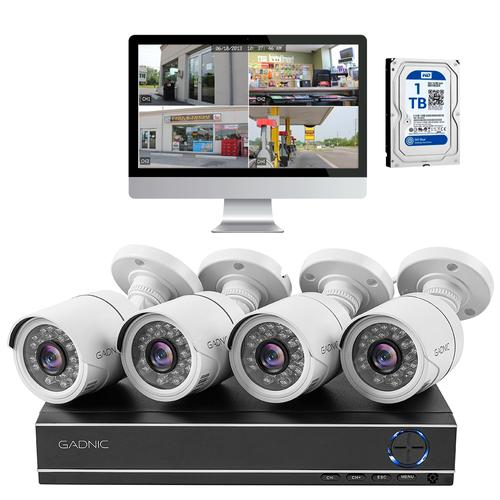 Cámaras de Seguridad  DVR Gadnic x4 Interior  Exterior IP CCTV Visión Nocturna 1Tb - 0