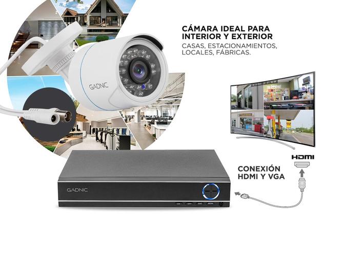 Cámaras de Seguridad + DVR Gadnic x4 Interior / Exterior IP CCTV Visión Nocturna 1Tb - 4