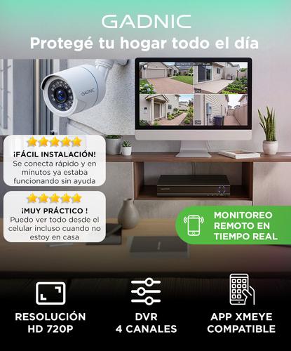 Cámaras de Seguridad  DVR Gadnic x4 Interior  Exterior IP CCTV Visión Nocturna 1Tb - 1