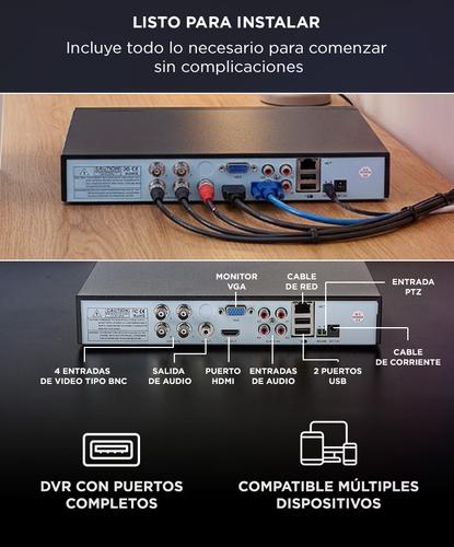 Cámaras de Seguridad  DVR Gadnic x4 Interior  Exterior IP CCTV Visión Nocturna 1Tb - 3