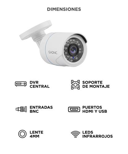 Cámaras de Seguridad  DVR Gadnic x4 Interior  Exterior IP CCTV Visión Nocturna 1Tb - 5