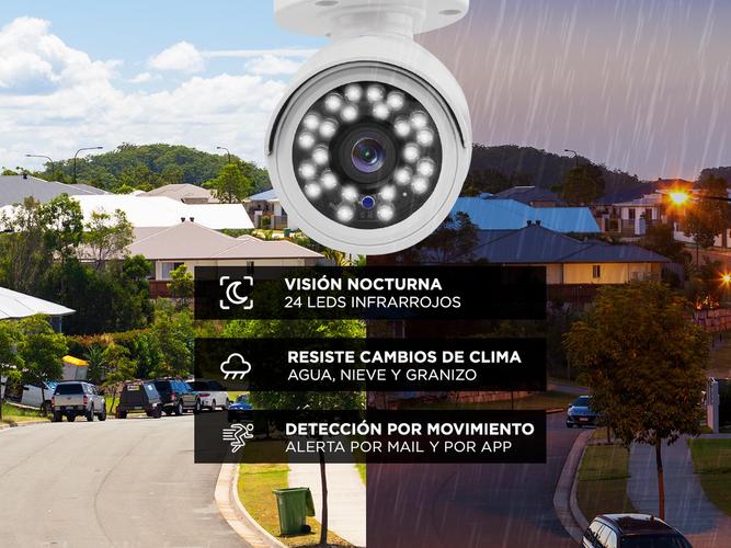 Cámaras de Seguridad x4  DVR 8CH Gadnic SX14 Interior  Exterior IP CCTV Visión Nocturna 1Tb - 3