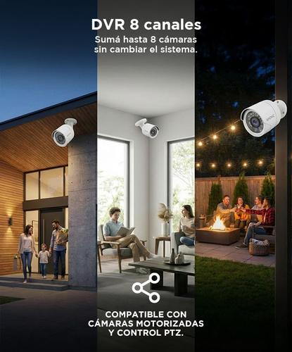 Cámaras de Seguridad x4  DVR 8CH Gadnic SX14 Interior  Exterior IP CCTV Visión Nocturna 1Tb - 4