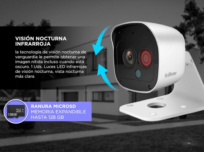 Kit x3 Cámara de Seguridad SriHome IP 3MP Audio Bidireccional  - 3
