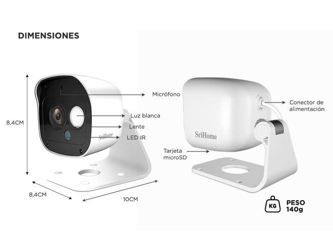 Kit x3 Cámara de Seguridad SriHome IP 3MP Audio Bidireccional  - 4
