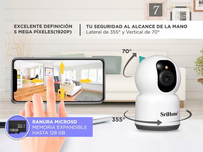 Kit de 4 Cámara de Seguridad IP SriHome 5MP Wifi 5g 2.4g - 3