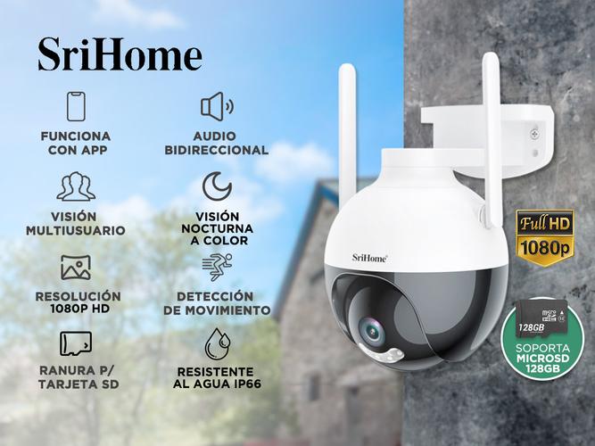 Kit x3 Cámara de Seguridad IP SriHome SH045 2MP Wifi-LAN Vision Nocturna - 1