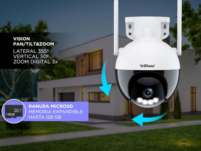 Kit x3 Cámara de Seguridad IP SriHome SH045 2MP Wifi-LAN Vision Nocturna - 3